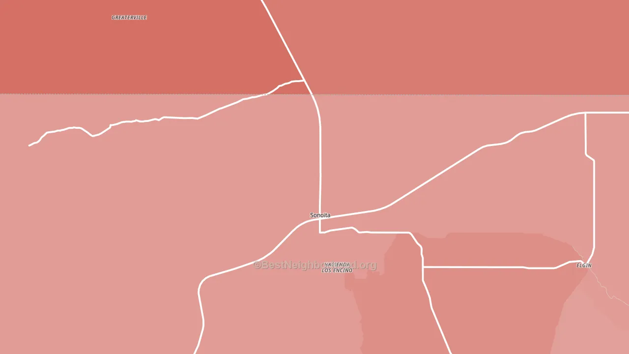 Sonoita, AZ block-group political-lean map