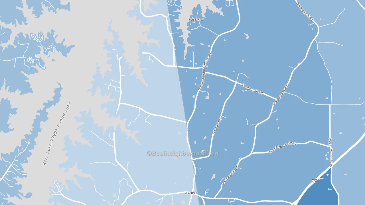 Soul City, NC block-group political-lean map