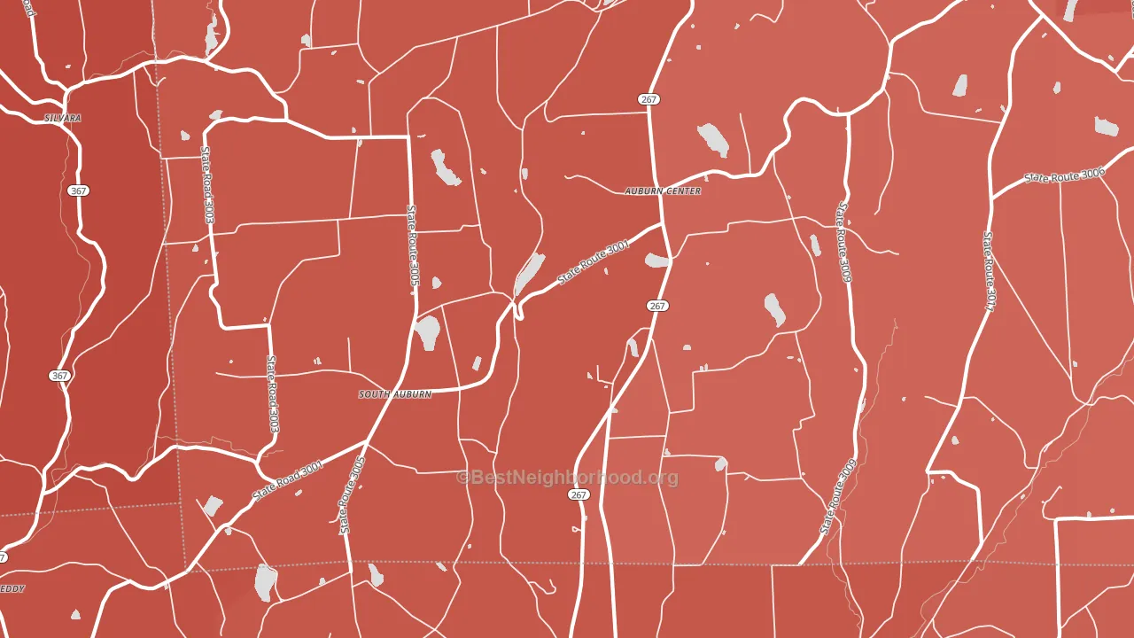 South Auburn, PA block-group political-lean map