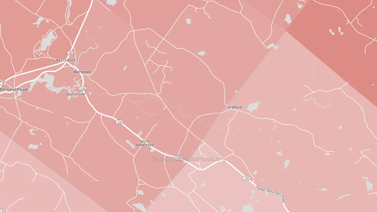 South Barnstead, NH block-group political-lean map