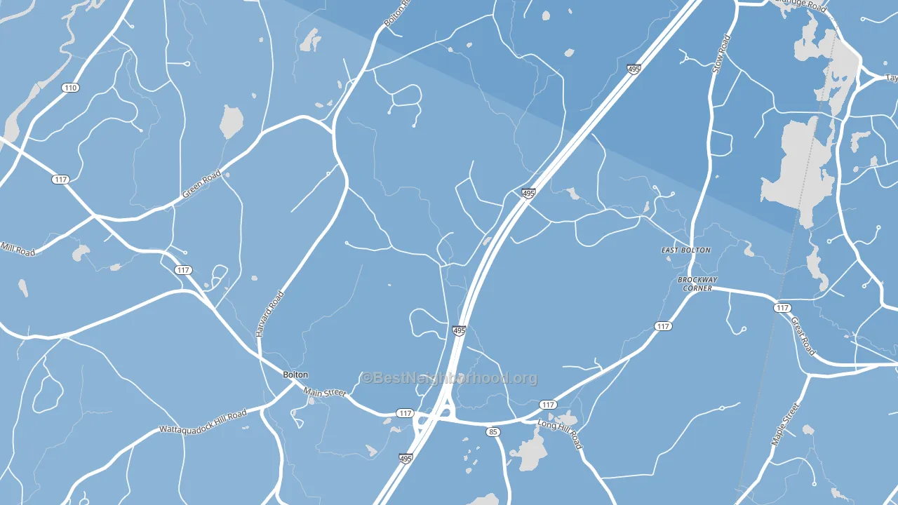 South Bolton, MA block-group political-lean map