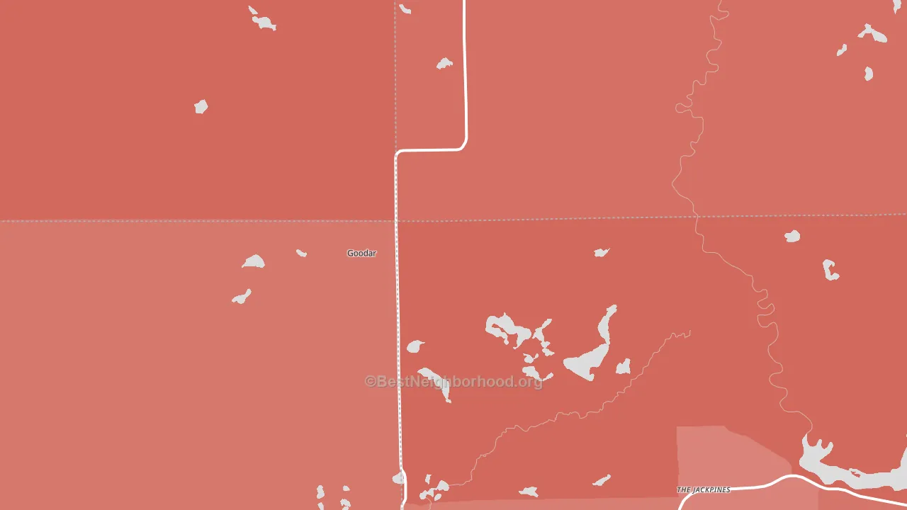 South Branch, MI block-group political-lean map