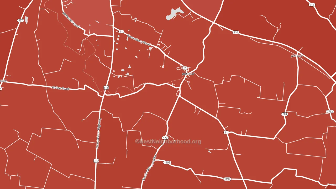 South Buffalo, KY block-group political-lean map
