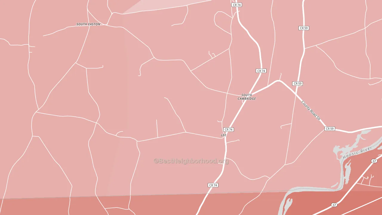 South Cambridge, NY block-group political-lean map