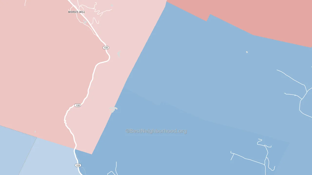 South Cambridge, VT block-group political-lean map