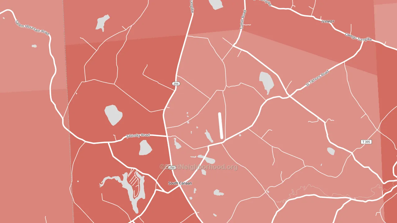 South Canaan, PA block-group political-lean map