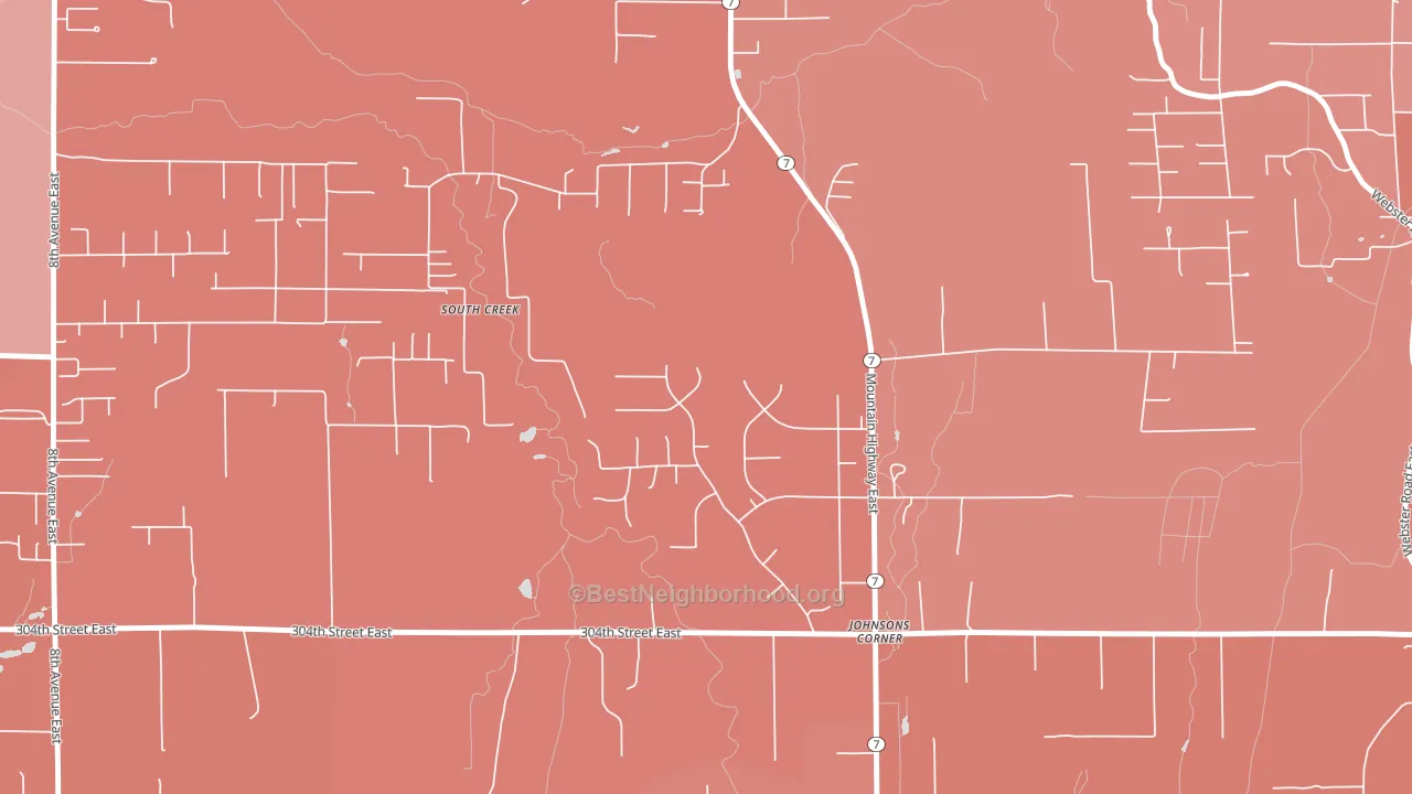 South Creek, WA block-group political-lean map