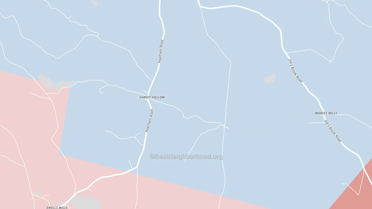 South Danville, VT block-group political-lean map