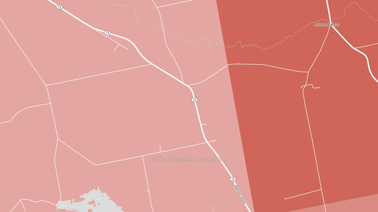South Dover, ME block-group political-lean map
