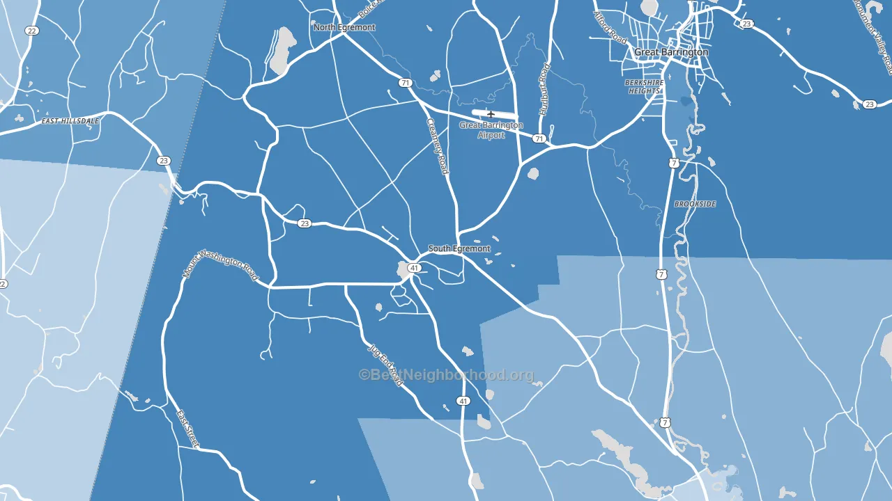 South Egremont, MA block-group political-lean map