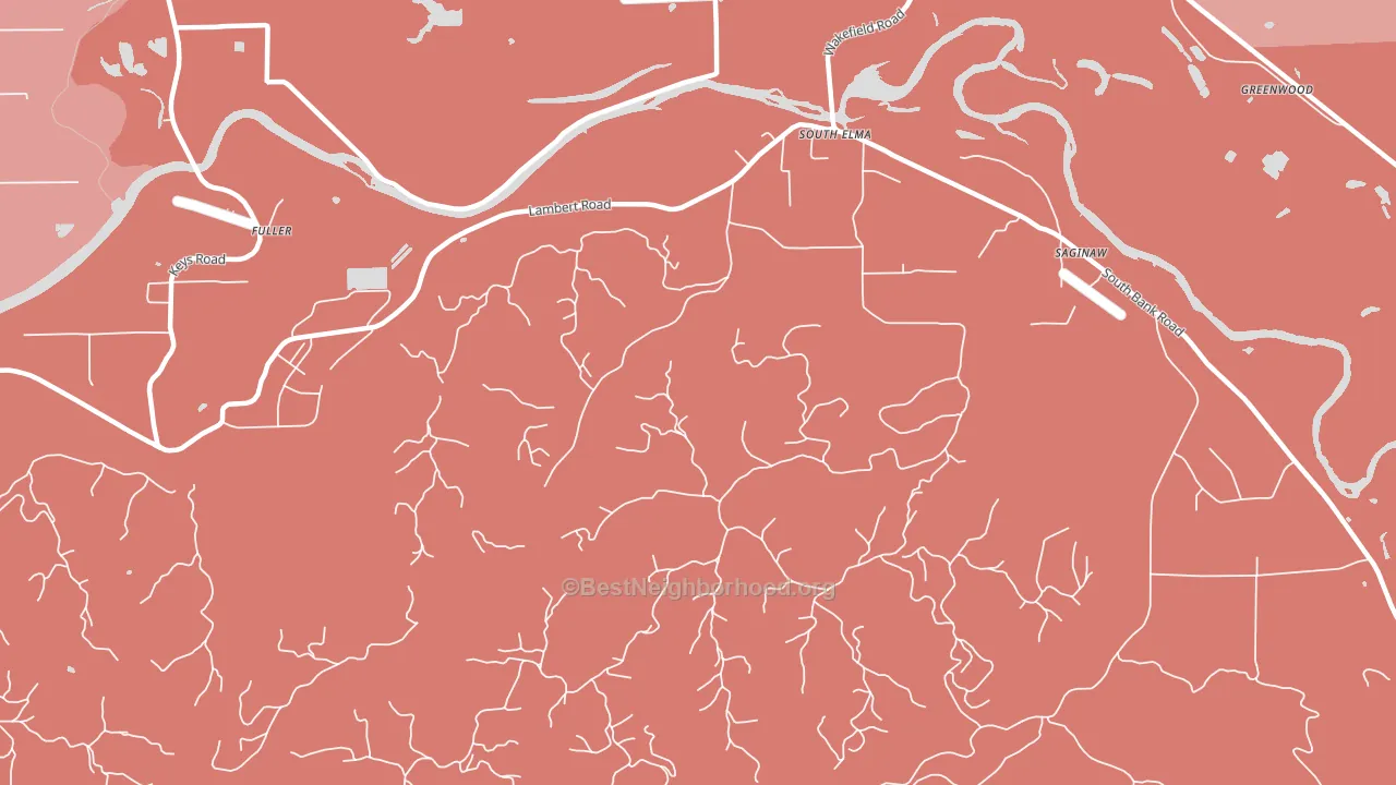 South Elma, WA block-group political-lean map