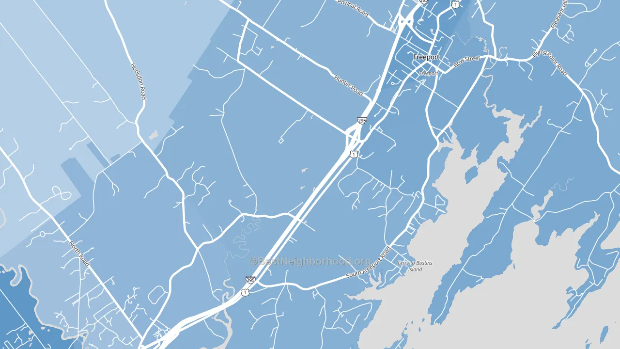South Freeport, ME block-group political-lean map
