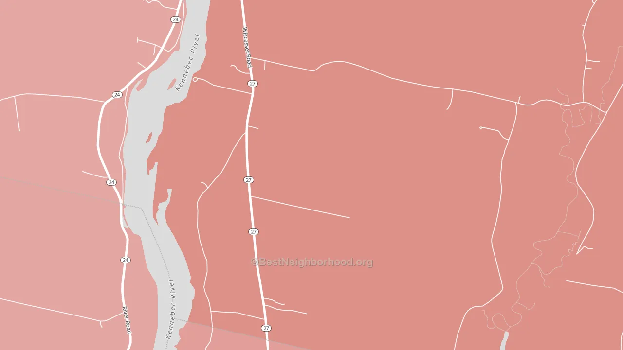 South Gardiner, ME block-group political-lean map