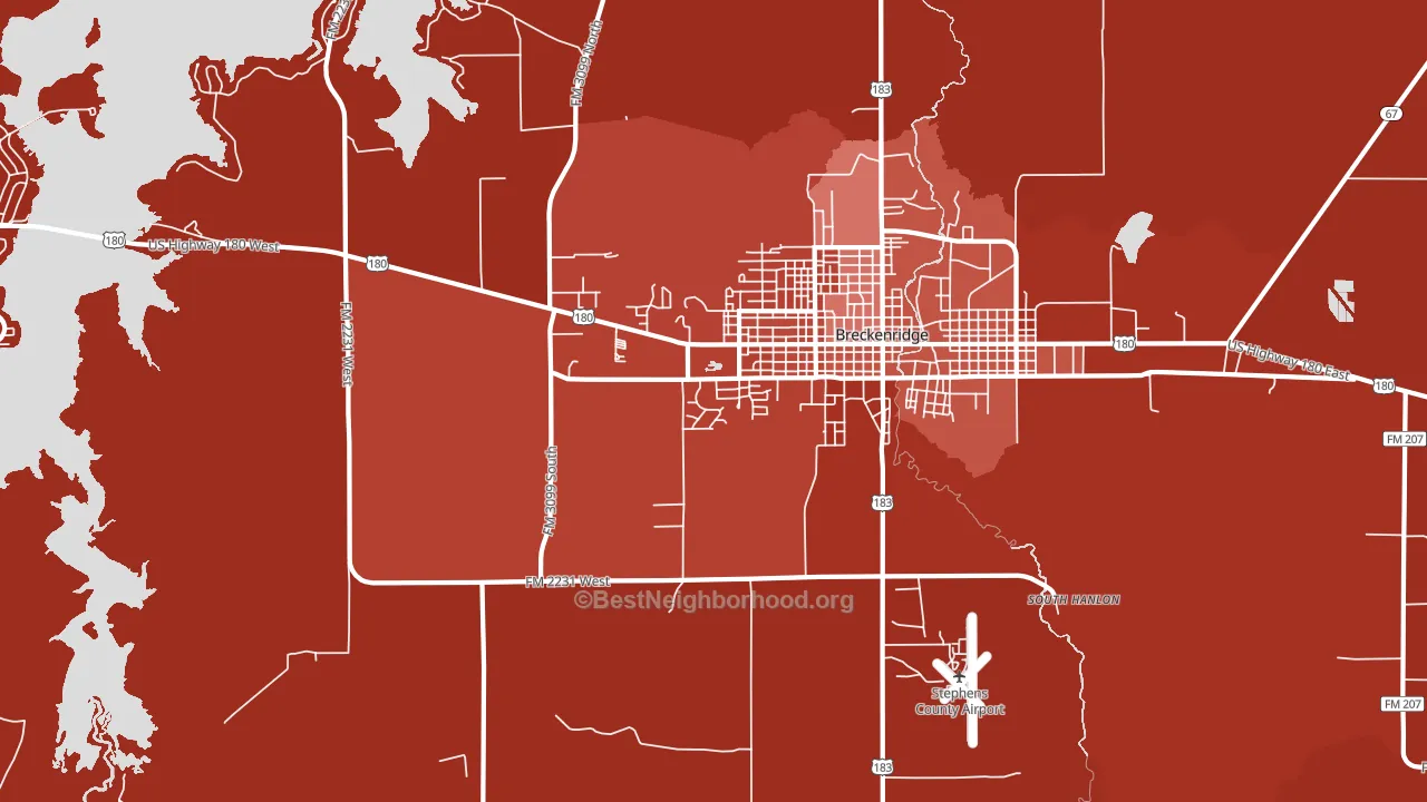 South Hanlon, TX block-group political-lean map