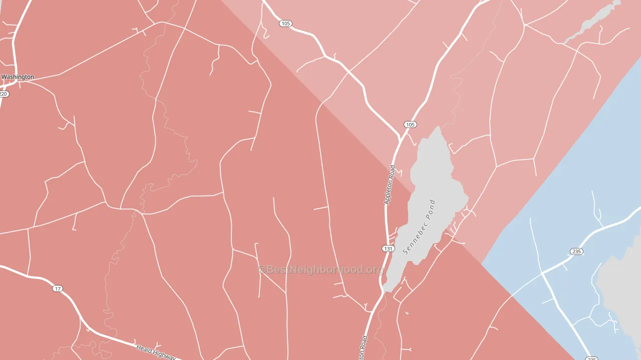 South Hope, ME block-group political-lean map