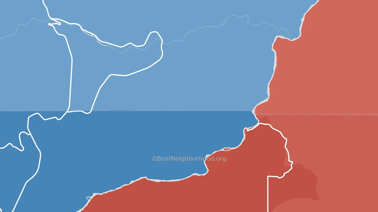 South Junction, OR block-group political-lean map