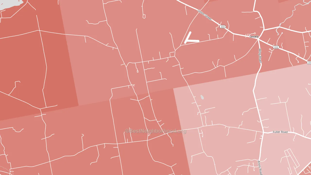 South Levant, ME block-group political-lean map