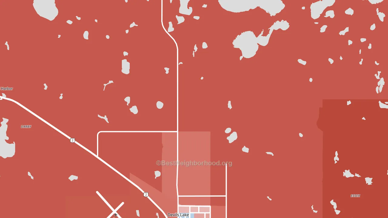 South Minnewaukan, ND block-group political-lean map