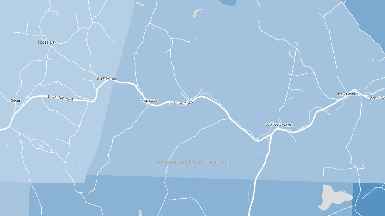 South Newfane, VT block-group political-lean map