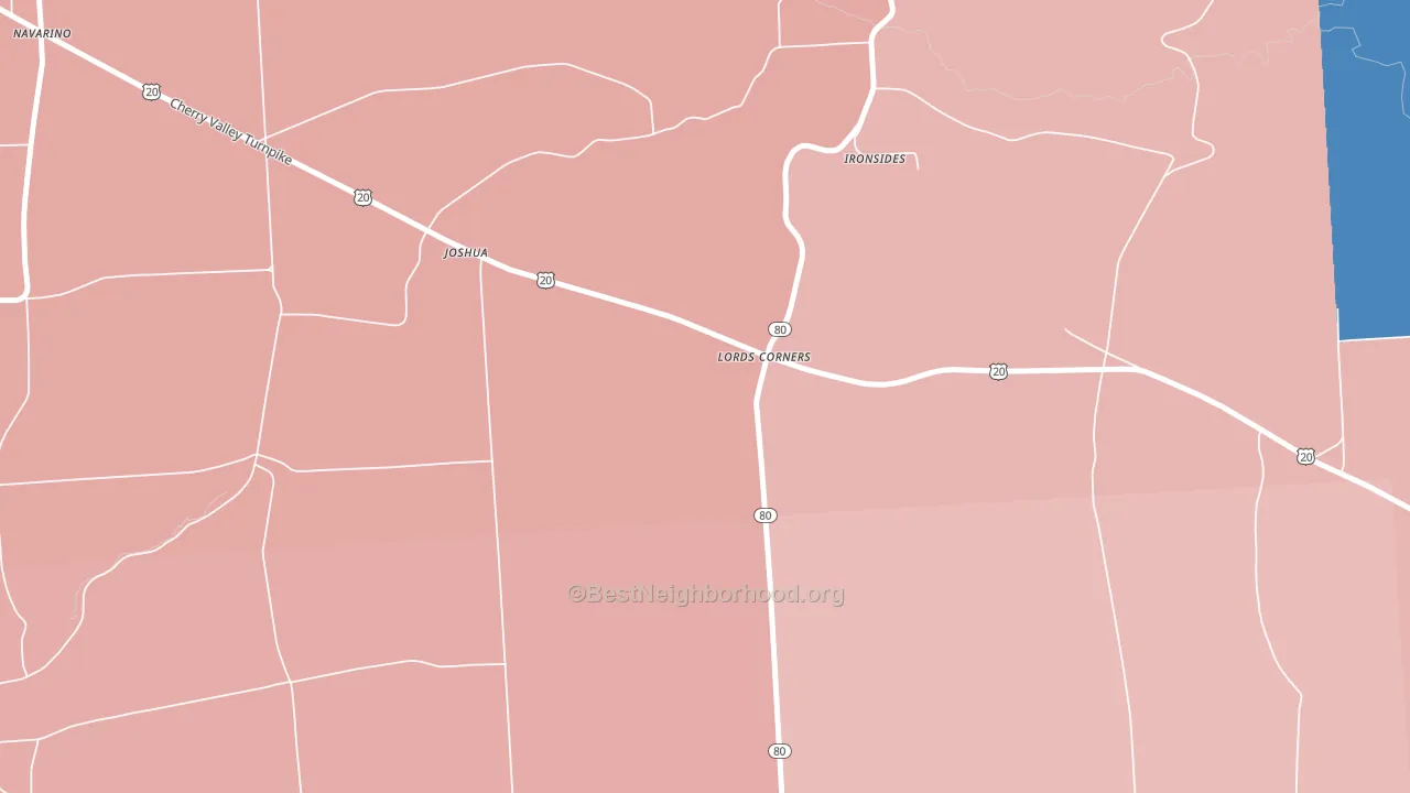 South Onondaga, NY block-group political-lean map