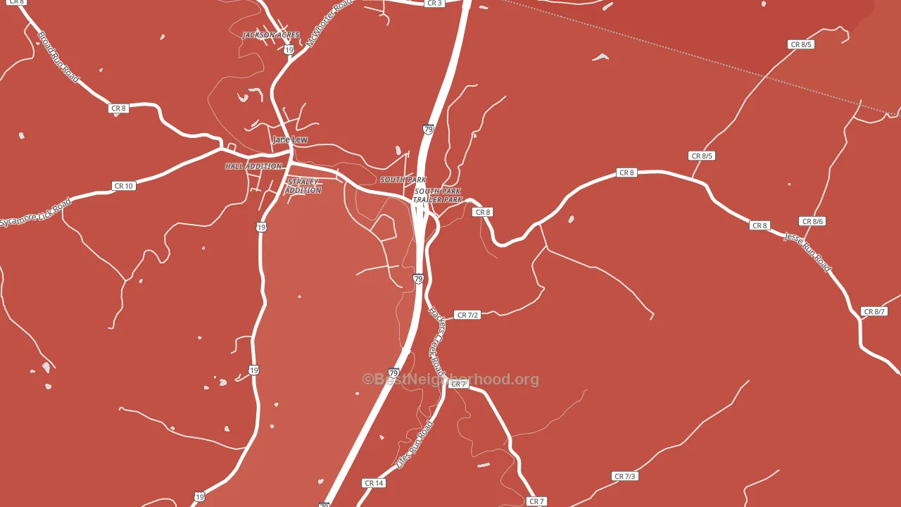 South Park, WV block-group political-lean map