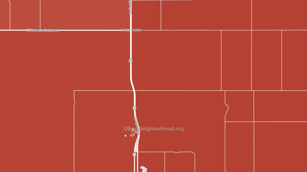 South Prairie, ND block-group political-lean map