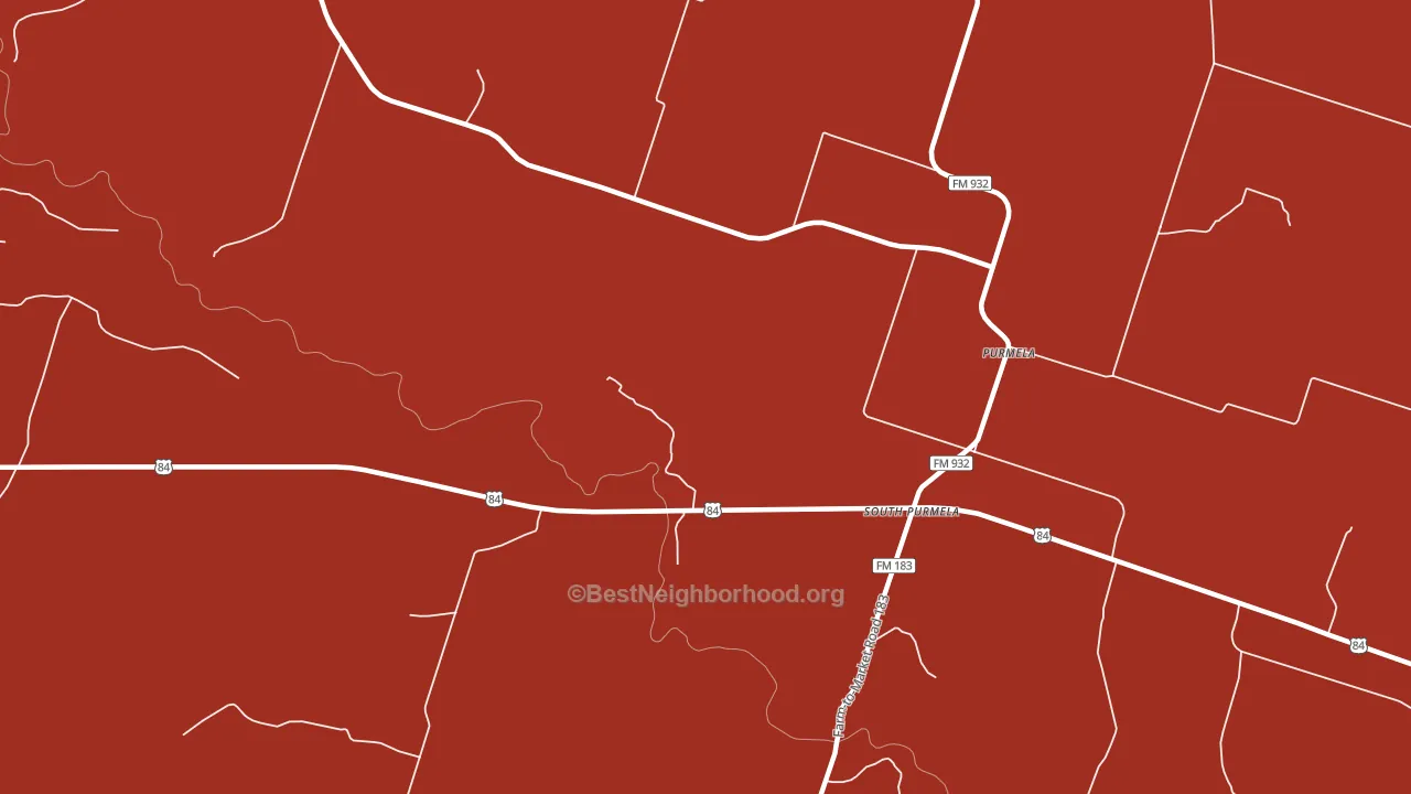 South Purmela, TX block-group political-lean map