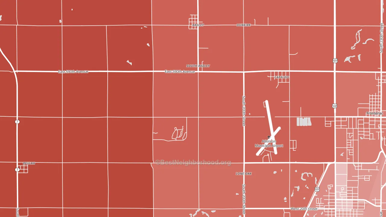 South Radley, KS block-group political-lean map