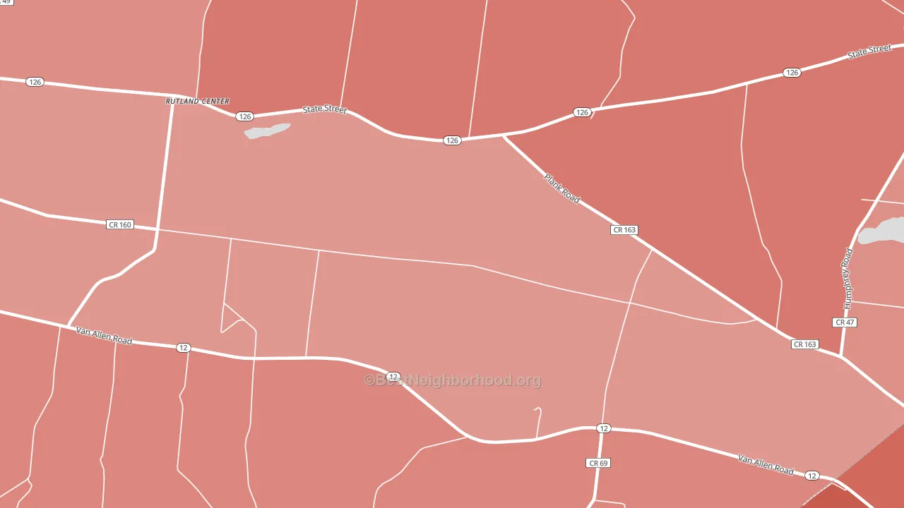 South Rutland, NY block-group political-lean map