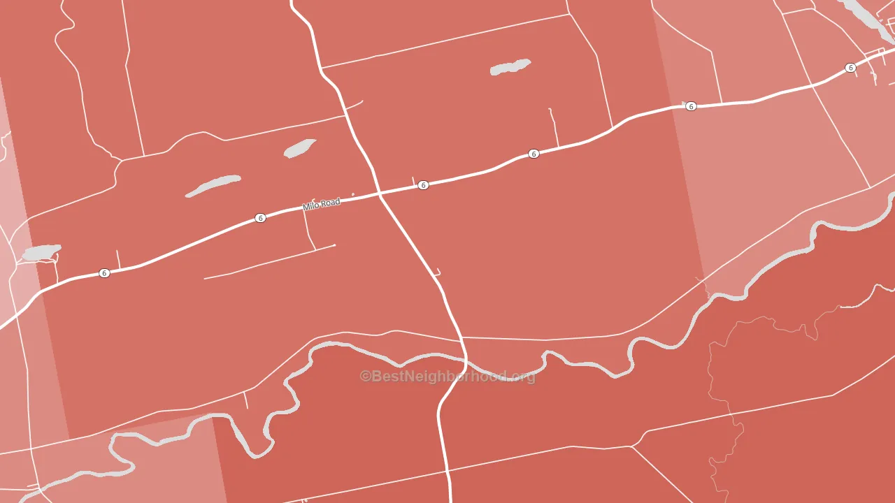 South Sebec, ME block-group political-lean map