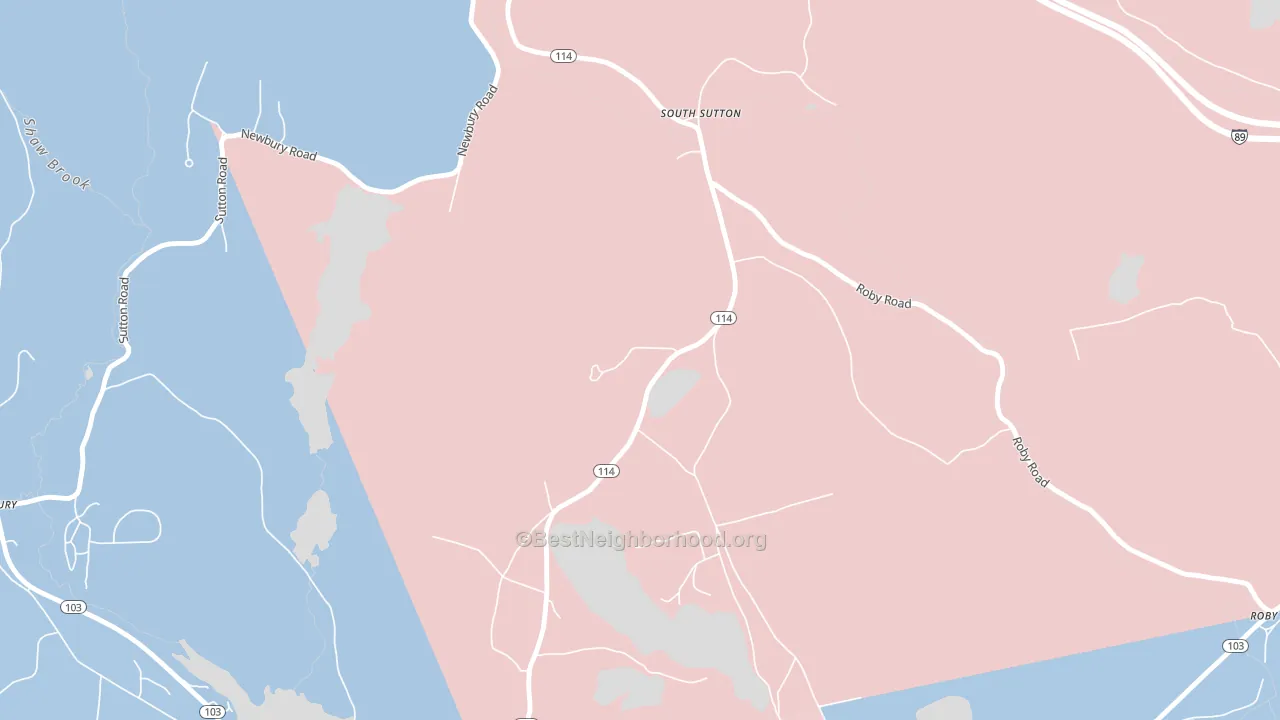 South Sutton, NH block-group political-lean map
