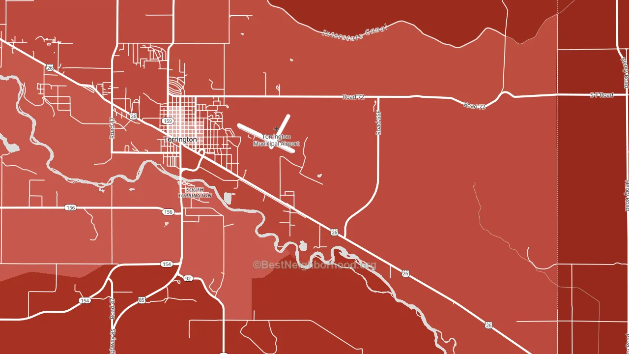 South Torrington, WY block-group political-lean map
