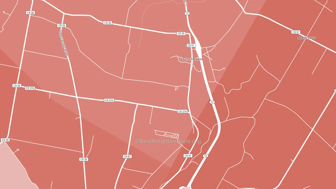 South Trenton, NY block-group political-lean map