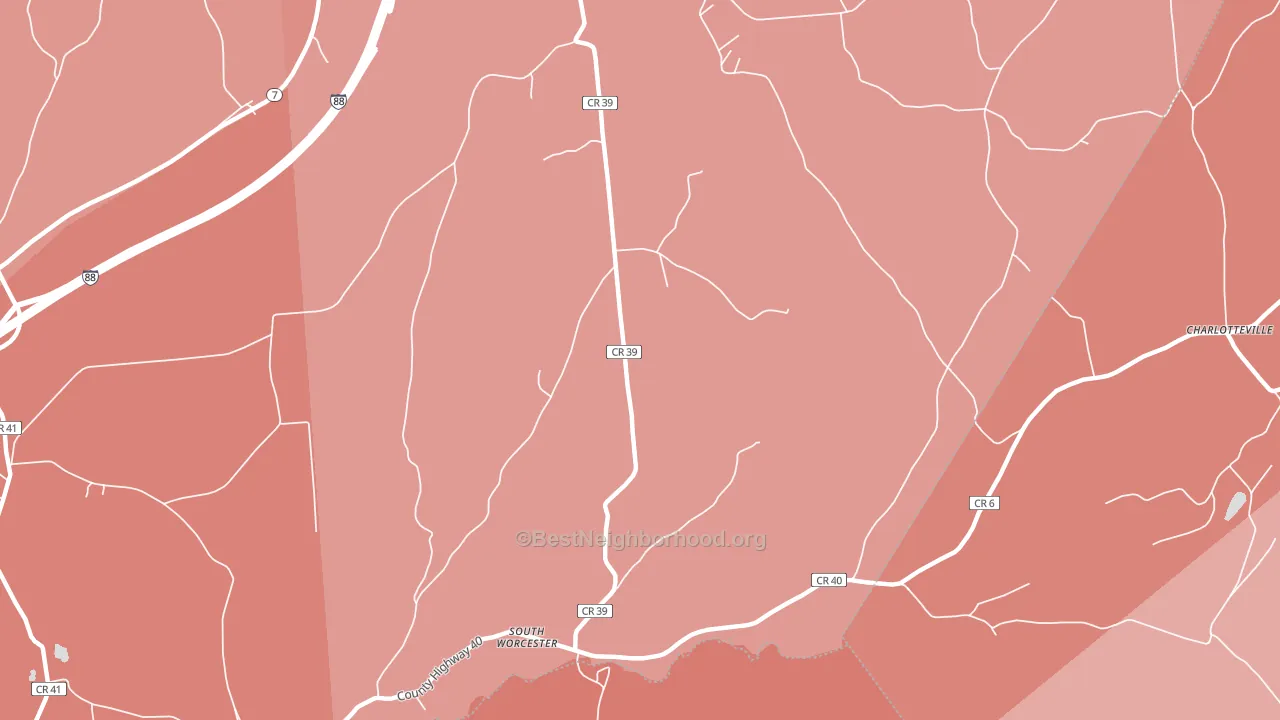 South Worcester, NY block-group political-lean map