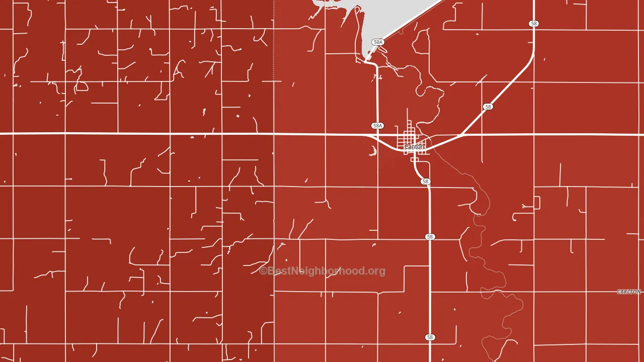 Southard, OK block-group political-lean map