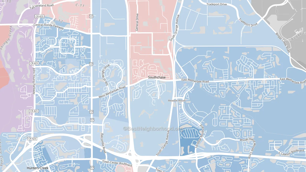 Southchase Village, Southchase, FL block-group political-lean map