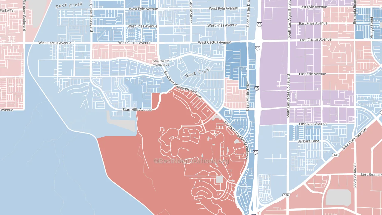 Southern Highlands, Enterprise, NV block-group political-lean map