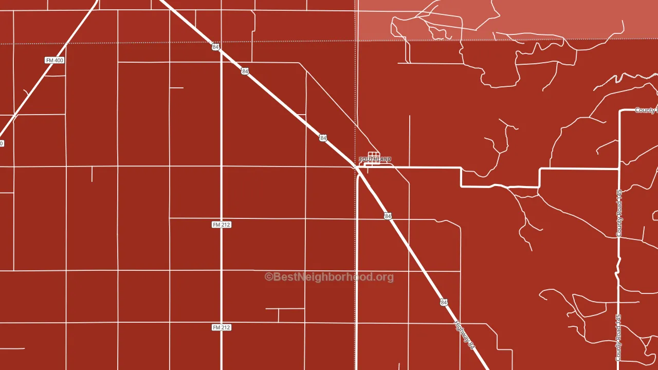 Southland, TX block-group political-lean map