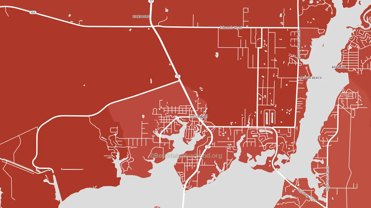 Southport, FL block-group political-lean map