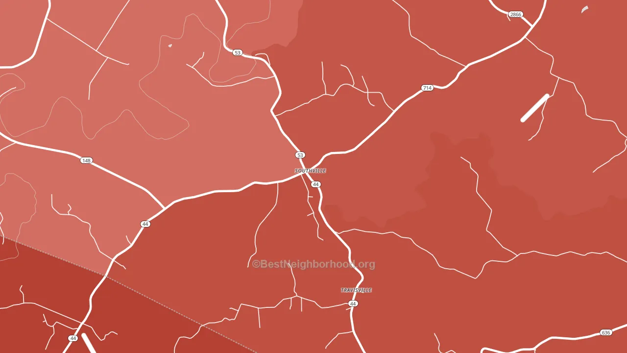Southville, KY block-group political-lean map