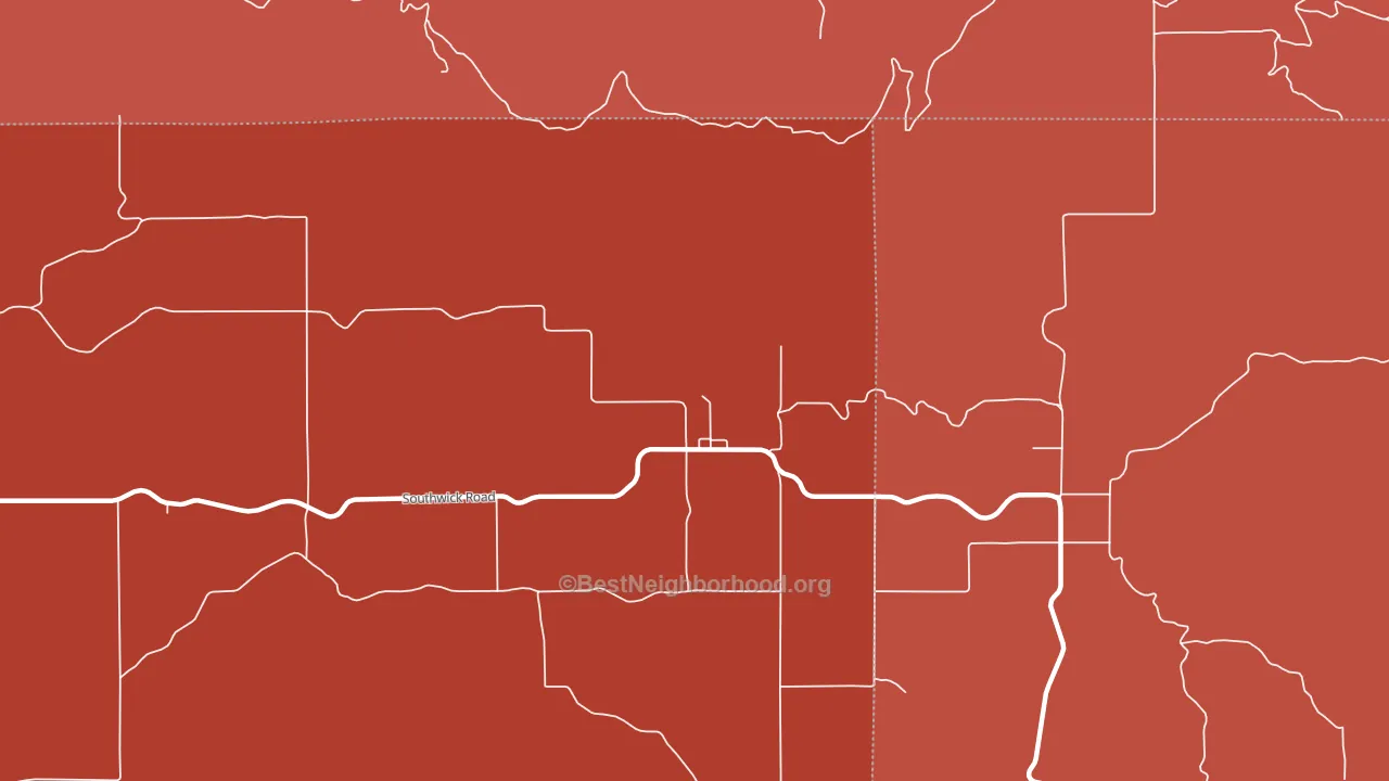 Southwick, ID block-group political-lean map
