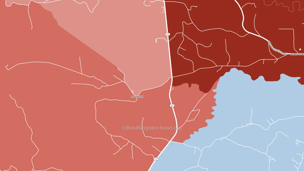 Souwilpa, AL block-group political-lean map