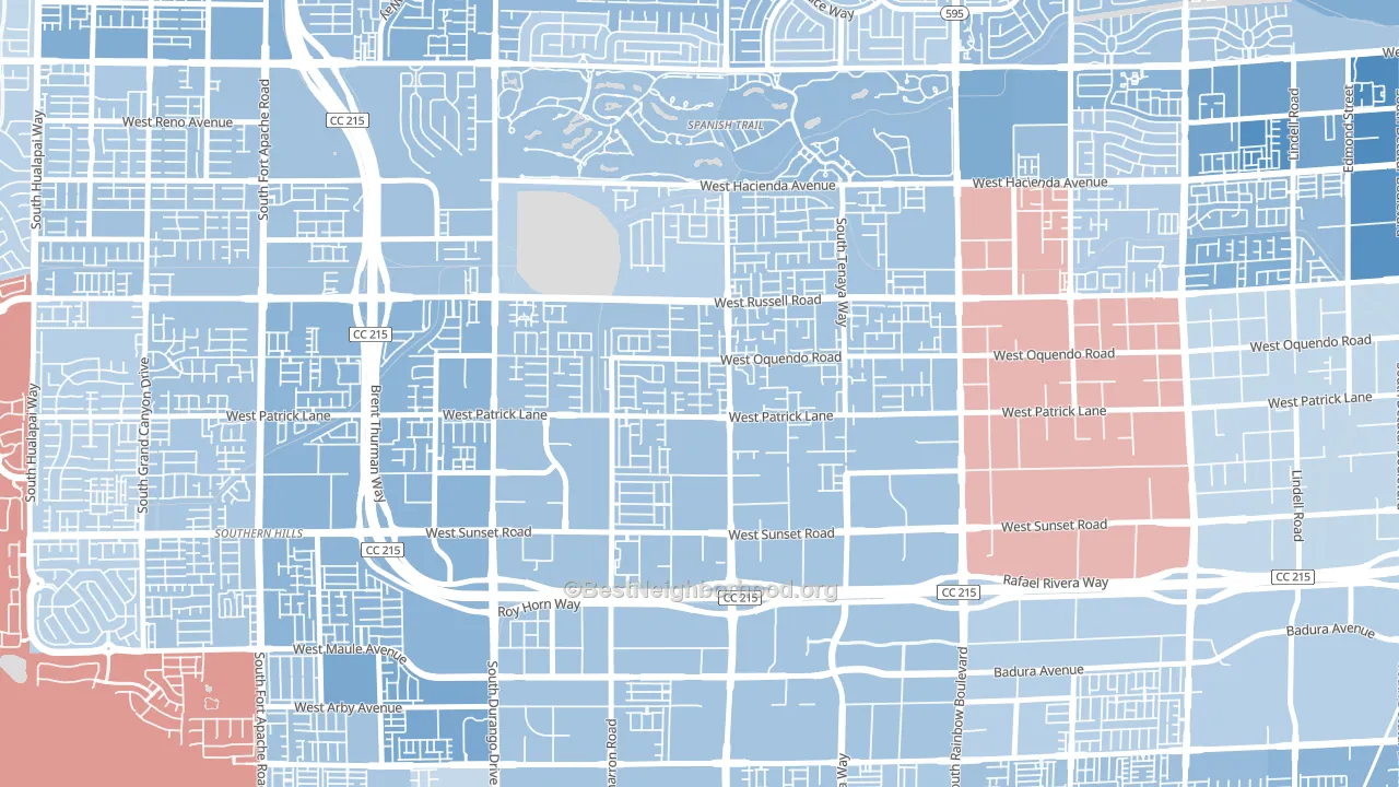 Sovana, Spring Valley, NV block-group political-lean map