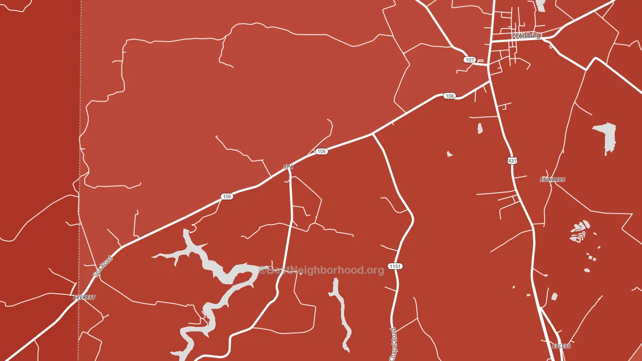 Spa, KY block-group political-lean map
