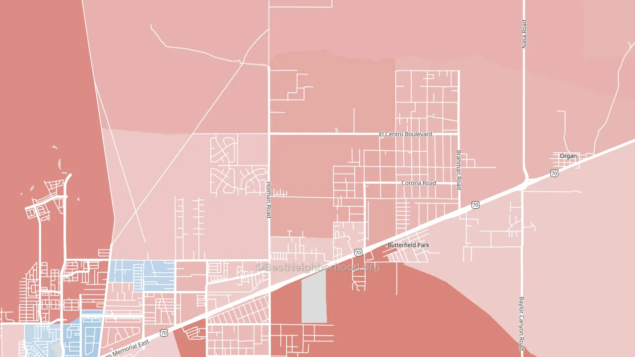 Spaceport City, NM block-group political-lean map