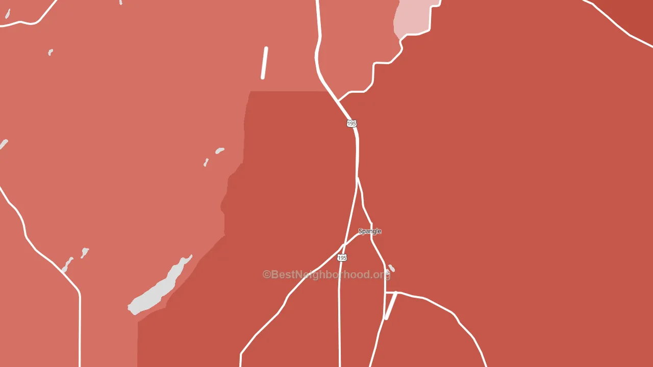 Spangle, WA block-group political-lean map