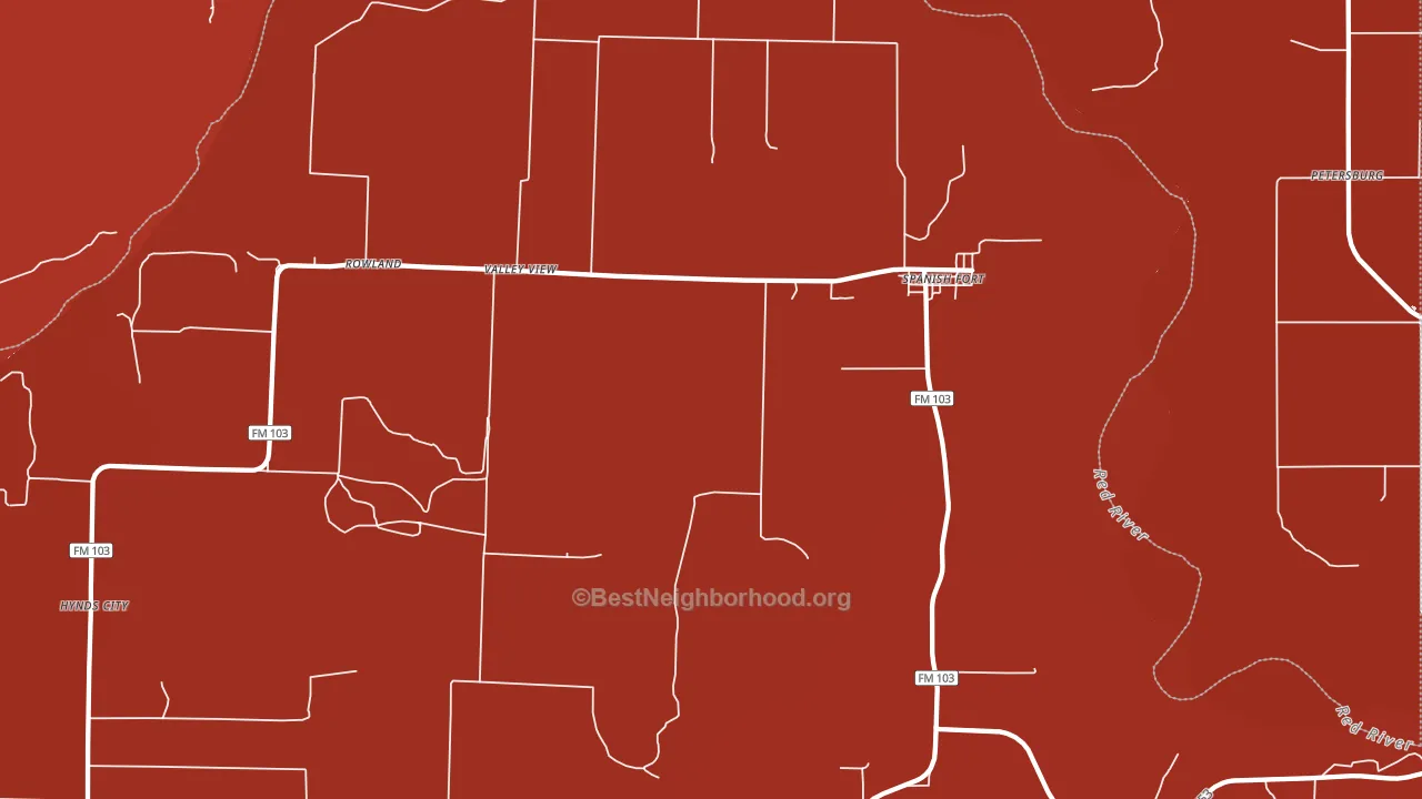 Spanish Fort, TX block-group political-lean map