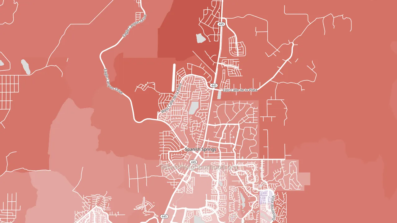 Spanish Springs, NV block-group political-lean map