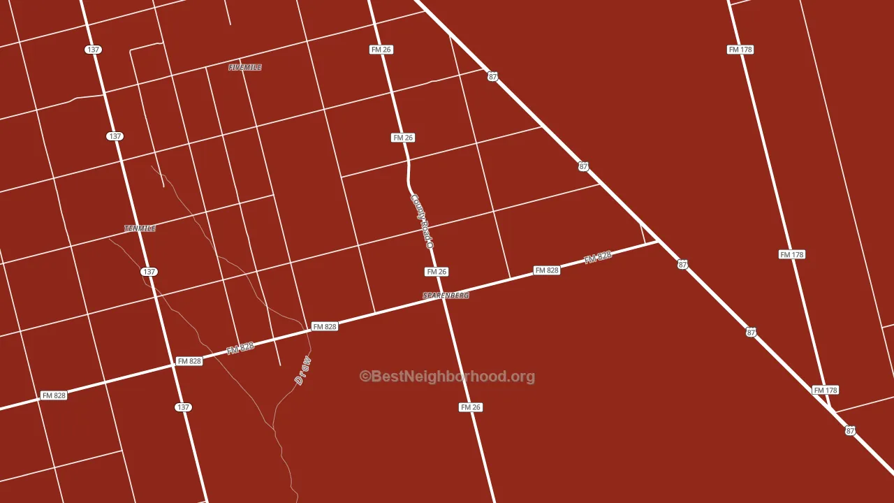 Sparenberg, TX block-group political-lean map