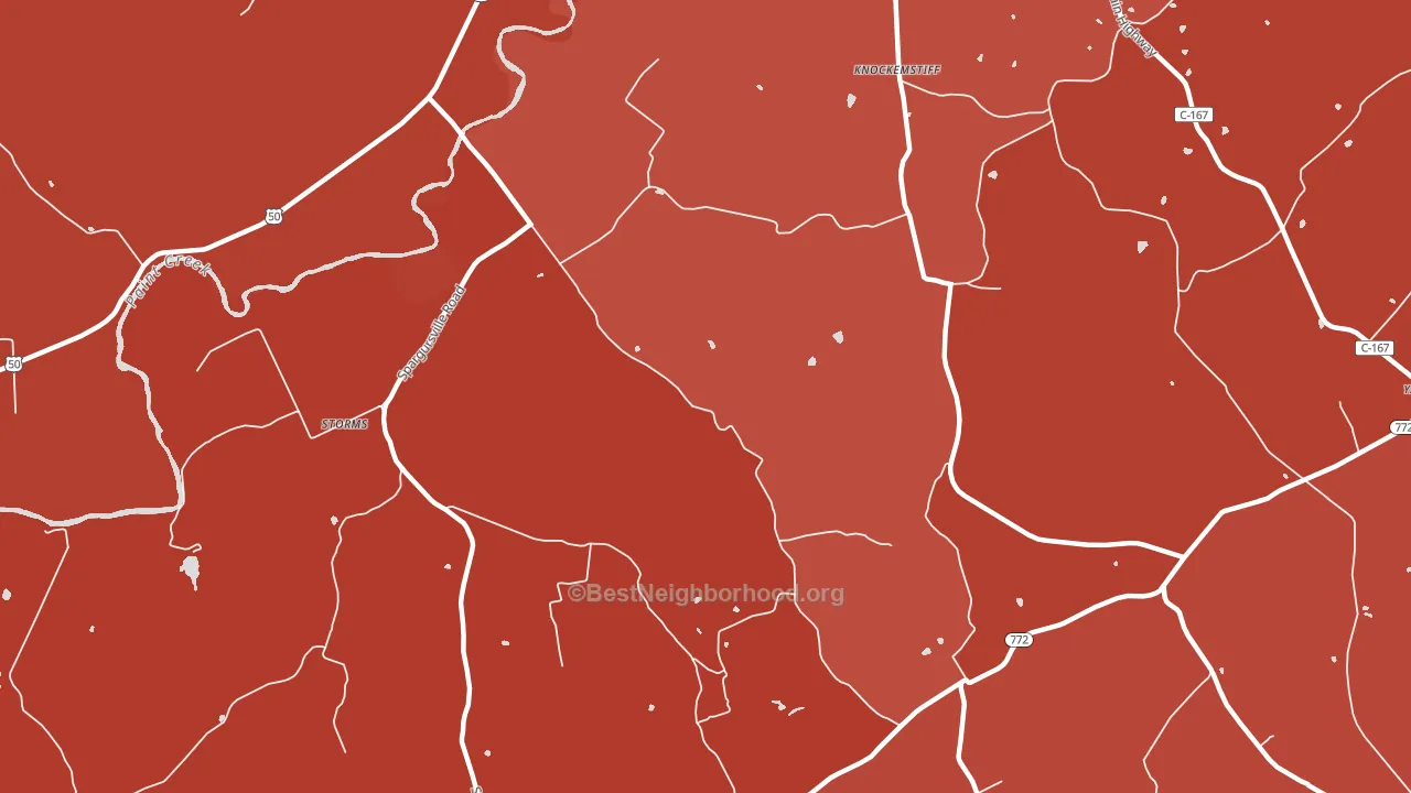 Spargursville, OH block-group political-lean map